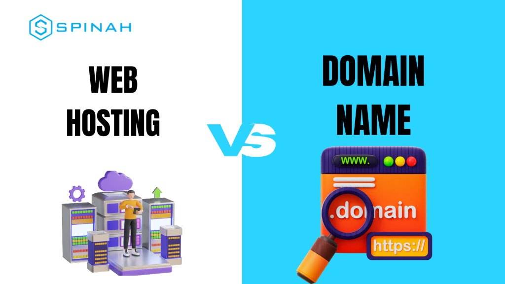 web hosting vs domain name